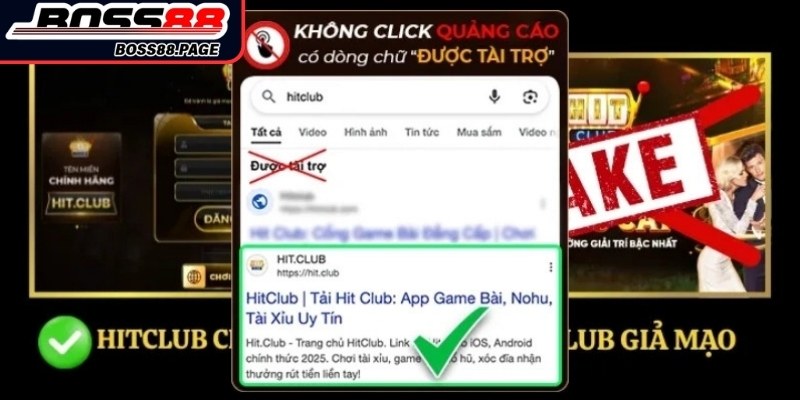 Sử dụng link chính thống để đảm bảo an toàn cho người chơi